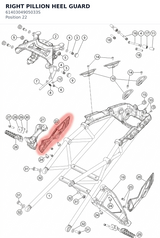Diagram preview: RIGHT PILLION HEEL GUARD (6140304905033S)