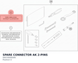 Diagram preview: SPARE CONNECTOR AK 2-PINS (000700000AK)
