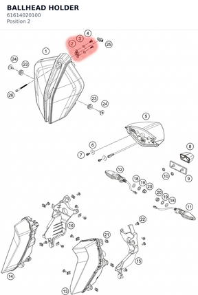 Diagram preview: BALLHEAD HOLDER (61614020100)