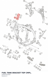 Diagram preview: FUEL TANK BRACKET TOP CMPL. (A58003043000)