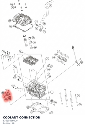 Diagram preview: COOLANT CONNECTION (63635019000)