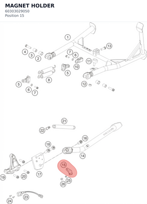 Diagram preview: MAGNET HOLDER (60303029050)