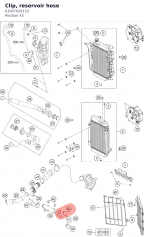 Diagram preview: Clip, reservoir hose (61907029110)