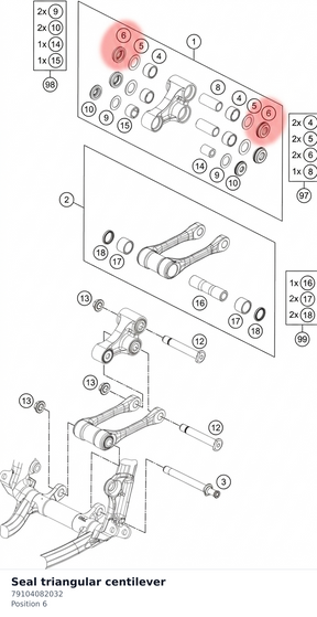 Diagram preview: Seal triangular centilever (79104082032)