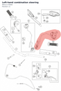 Diagram preview: Left-hand combination steering (96311170000)