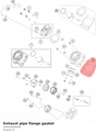 Diagram preview: Exhaust pipe flange gasket (A40505004000)