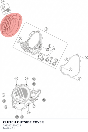 Diagram preview: CLUTCH OUTSIDE COVER (7923002600015)