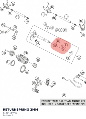 Diagram preview: RETURNSPRING 2MM (61234114000)