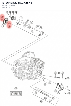Diagram preview: STOP DISK 15,2X25X1 (61230057060)