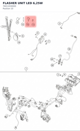 Diagram preview: FLASHER UNIT LED 6,25W (76011030000)