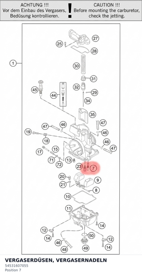 Diagram preview: VERGASERDÜSEN, VERGASERNADELN (54531607055)