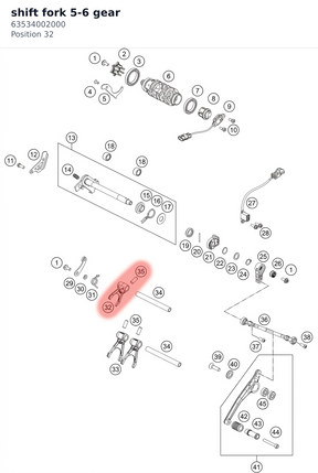 Diagram preview: shift fork 5-6 gear (63534002000)
