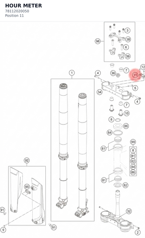 Diagram preview: HOUR METER (78112020050)
