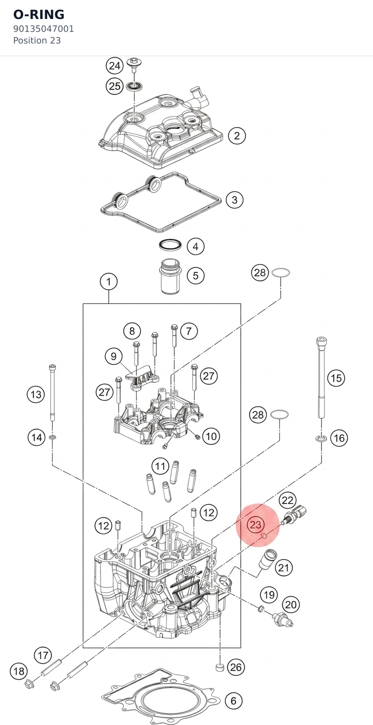 Diagram preview: O-RING (90135047001)
