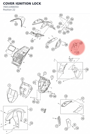 Diagram preview: COVER IGNITION LOCK (76011066050)