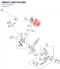 Diagram preview: BRAKE LINE HOLDER (C90713126000)