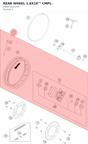 Diagram preview: REAR WHEEL 1.6X10"" CMPL. (A40010101244)