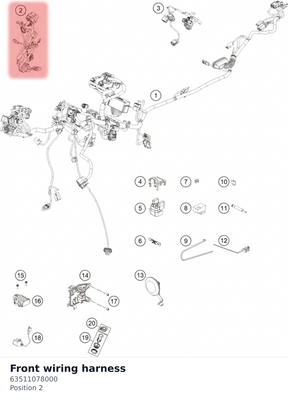 Diagram preview: Front wiring harness (63511078000)