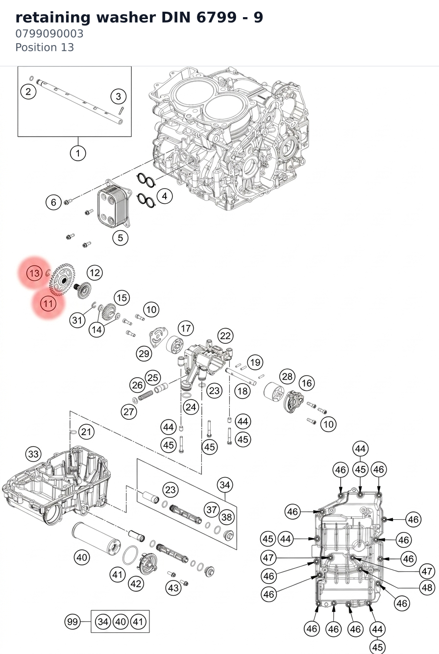 Diagram preview: retaining washer DIN 6799 - 9 (0799090003)