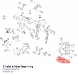 Diagram preview: Chain slider bushing (00900000804500)