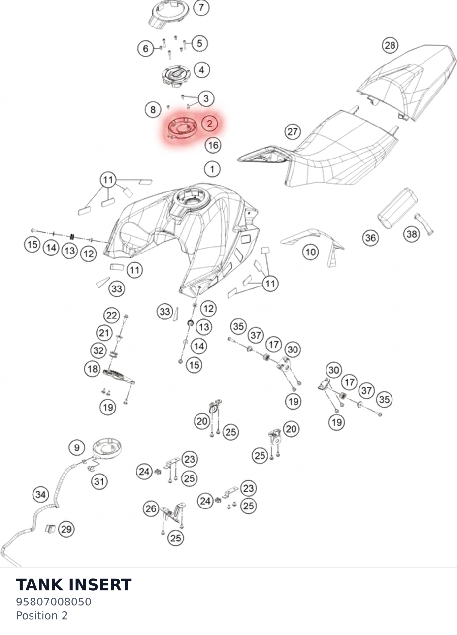 Diagram preview: TANK INSERT (95807008050)