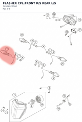 Diagram preview: FLASHER CPL.FRONT R/S REAR L/S (26514026000)