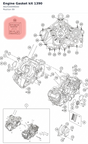 Diagram preview: Engine Gasket kit 1390 (A62430099000)