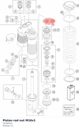 Diagram preview: Piston rod nut M16x1 (50180529)