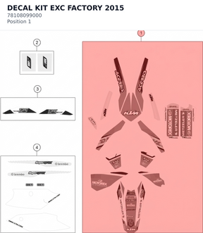 Diagram preview: DECAL KIT EXC FACTORY     2015 (78108099000)