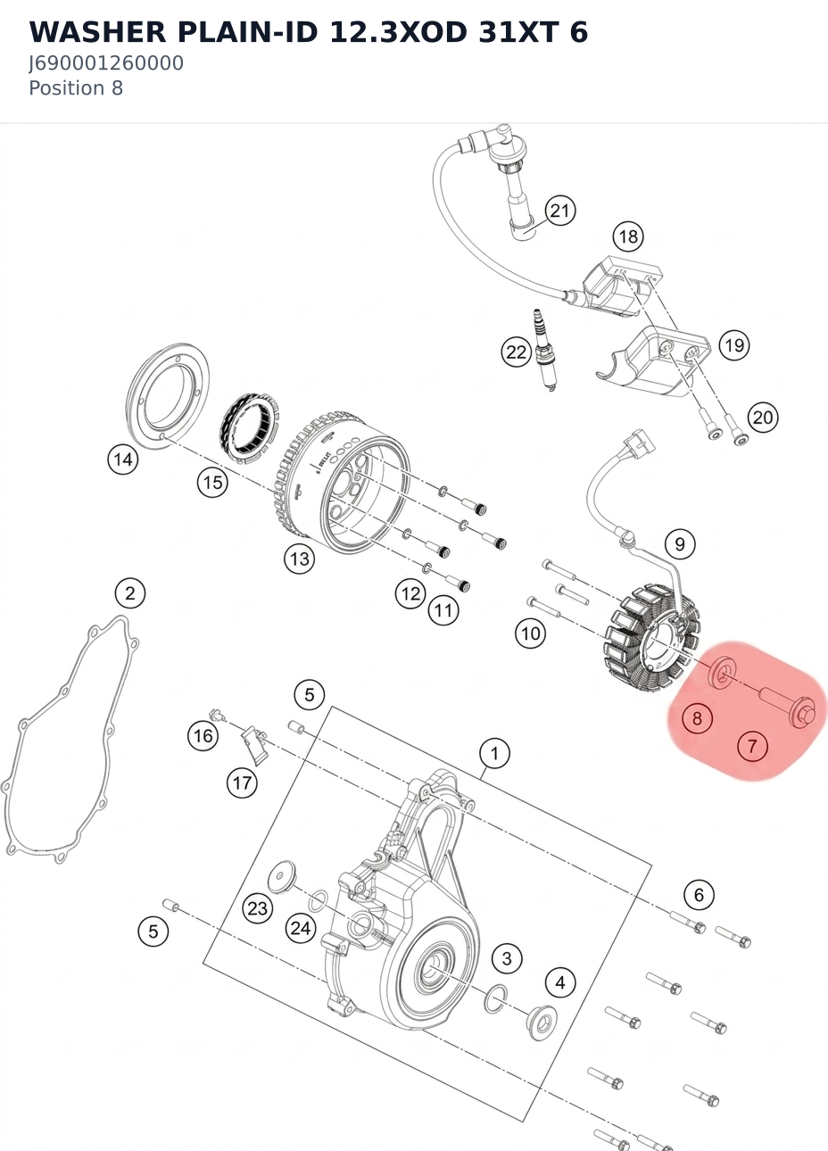 Diagram preview: WASHER PLAIN-ID 12.3XOD 31XT 6 (J690001260000)