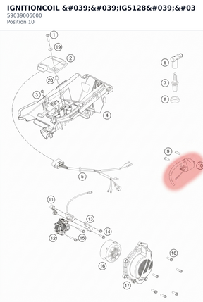Diagram preview: IGNITIONCOIL ''IG5128'' (59039006000)