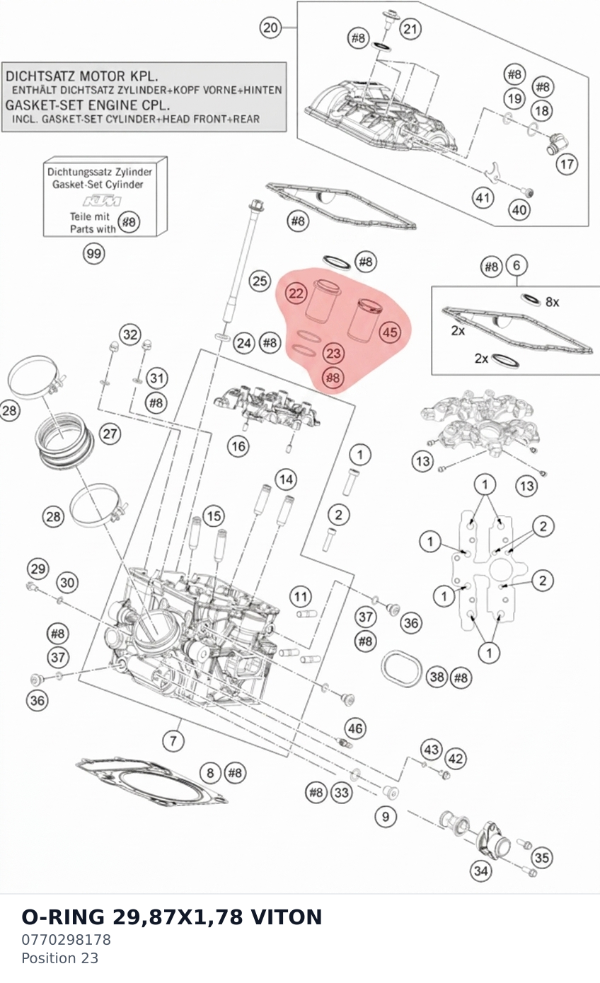 Diagram preview: O-RING 29,87X1,78 VITON (0770298178)