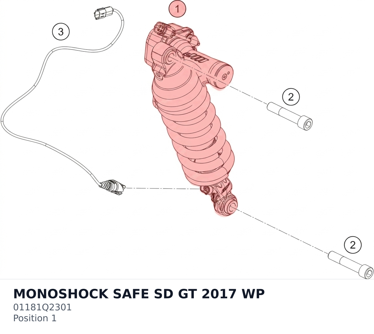 Diagram preview: MONOSHOCK SAFE SD GT 2017 WP (01181Q2301)
