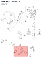 Diagram preview: FOOT BRAKE LEVER CPL. (90513050033)