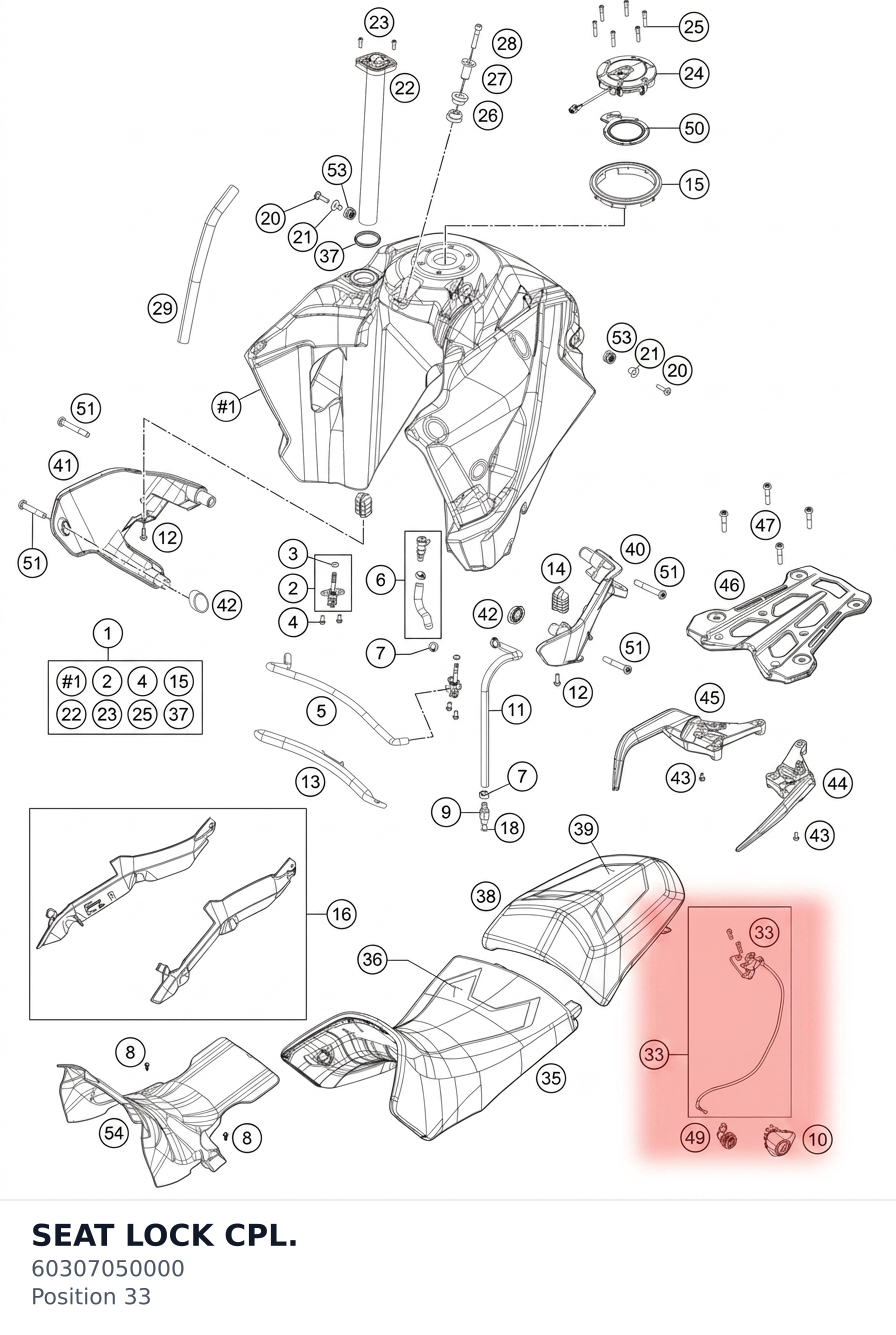 Diagram preview: SEAT LOCK CPL. (60307050000)