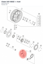 Diagram preview: Chain 525 SDZZ + rivet (60410165120)