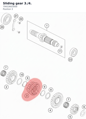 Diagram preview: Sliding gear 3./4. (79433603000)