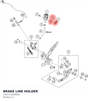 Diagram preview: BRAKE LINE HOLDER (C90713226000)