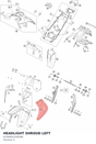 Diagram preview: HEADLIGHT SHROUD LEFT (61908001000AB)