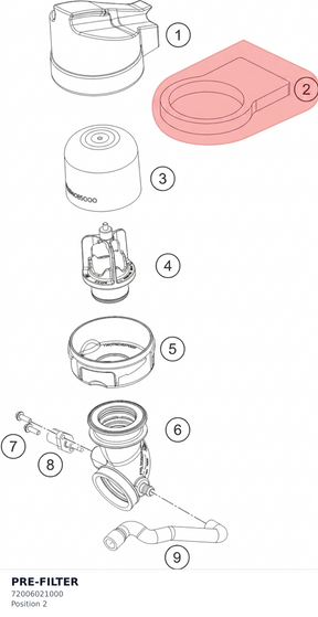 Diagram preview: PRE-FILTER (72006021000)