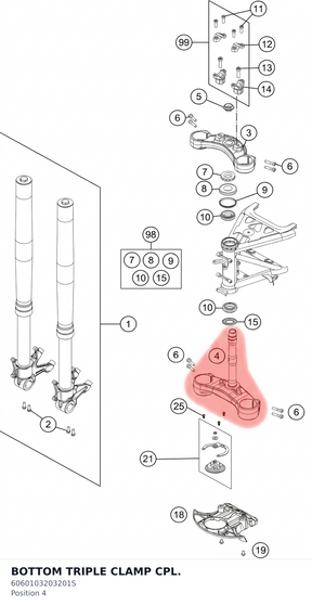 Diagram preview: BOTTOM TRIPLE CLAMP CPL. (6060103203201S)
