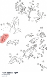 Diagram preview: Mask spoiler right (C61008004000)