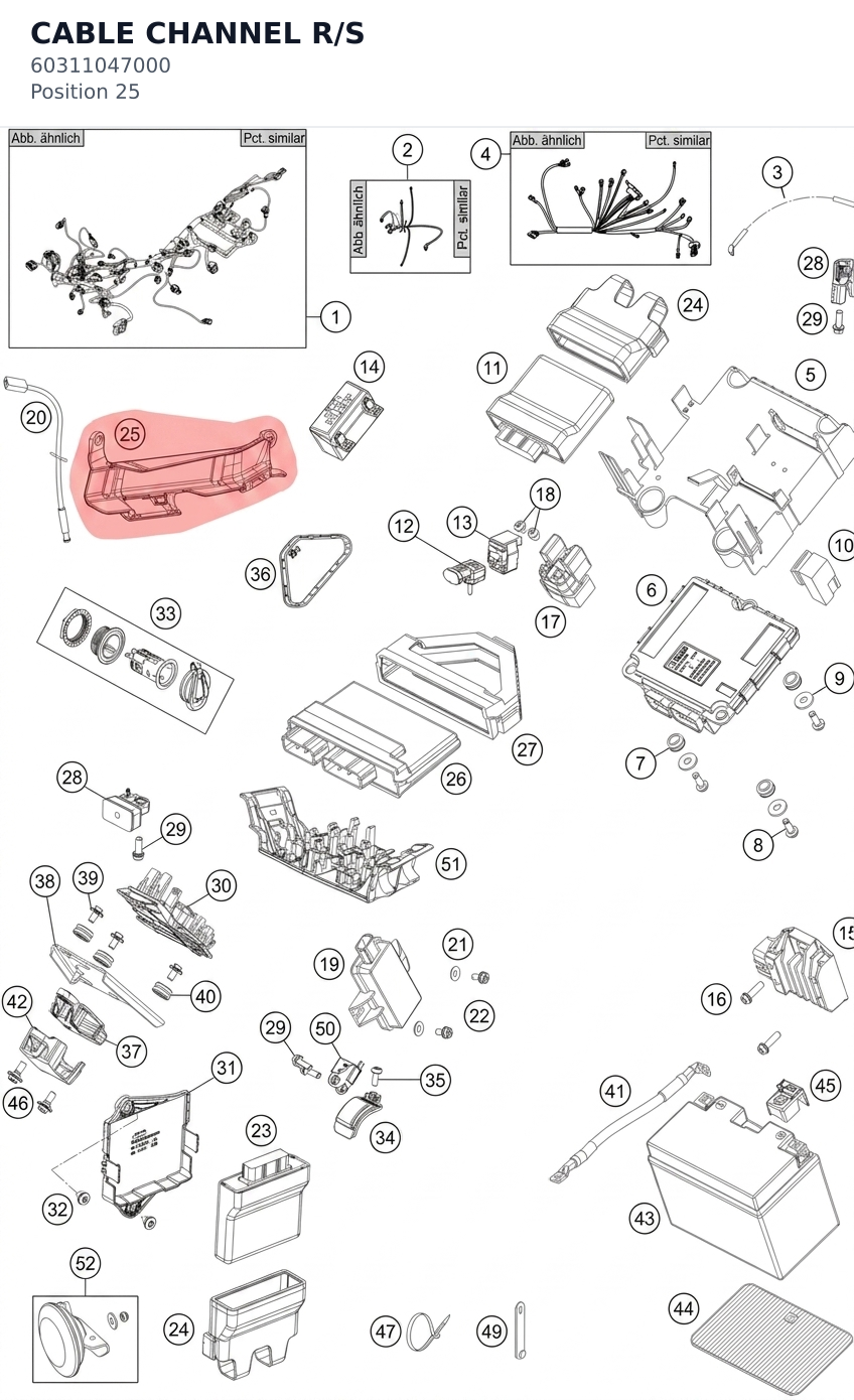 Diagram preview: CABLE CHANNEL R/S (60311047000)