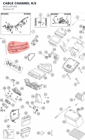 Diagram preview: CABLE CHANNEL R/S (60311047000)