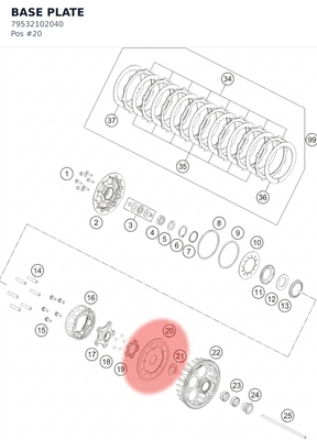 Diagram preview: BASE PLATE (79532102040)