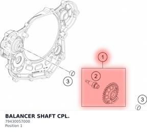 Diagram preview: BALANCER SHAFT CPL. (79430057000)