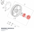 Diagram preview: BEARING 30X55X13 (J410003001300)