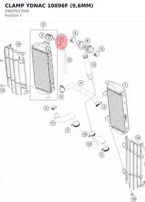 Diagram preview: CLAMP YDNAC 10096F (9,6MM) (59007017000)