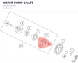Diagram preview: WATER PUMP SHAFT (72535054000)