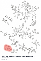 Diagram preview: TANK PROTECTIVE FRAME BRACKET RIGHT (A67507025070)
